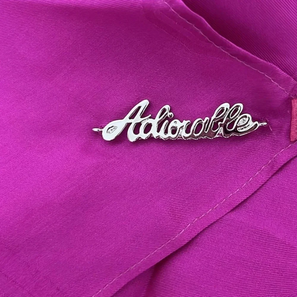 Dior Adorable fuchsia pink silk scarf w/ ties - EUC